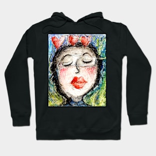 Girl Kiss Red Lips Love Hoodie